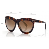 Tom Ford - Doris Sunglasses - Shield Sunglasses - Blonde Havana - Sunglasses - Tom Ford Eyewear