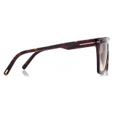 Tom Ford - Occhiali da Sole Eden - Occhiali da Sole Geometrica - Havana Scuro - Occhiali da Sole - Tom Ford Eyewear