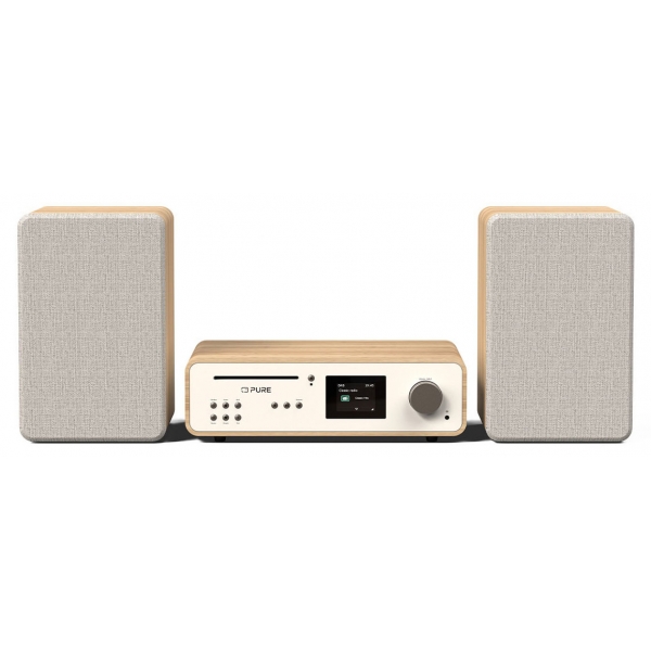 Pure - Classic Stereo - Cotton White Oak - Powerful Stereo Sound - High Quality Digital Radio