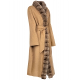 Avvenice - Margot - Cashmere and Sable Coat - Loro Piana Cashmere - Furs - Coats - Luxury Exclusive Collection