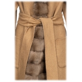 Avvenice - Margot - Cashmere and Sable Coat - Loro Piana Cashmere - Furs - Coats - Luxury Exclusive Collection