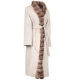 Avvenice - Louise - Cappotto in Cashmere e Zibellino - Loro Piana Cashmere - Pelliccie - Cappotti - Luxury Exclusive Collection