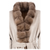 Avvenice - Louise - Cashmere and Sable Coat - Loro Piana Cashmere - Furs - Coats - Luxury Exclusive Collection