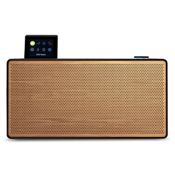 Pure - Evoke Home - Wood Edition - Coffee Black with Cherry Wood Grill - All-in-One Music System - High Quality Digital Radio