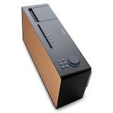 Pure - Evoke Home - Wood Edition - Coffee Black with Cherry Wood Grill - All-in-One Music System - High Quality Digital Radio