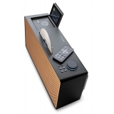 Pure - Evoke Home - Wood Edition - Coffee Black with Cherry Wood Grill - All-in-One Music System - High Quality Digital Radio