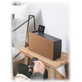 Pure - Evoke Home - Wood Edition - Coffee Black with Cherry Wood Grill - All-in-One Music System - High Quality Digital Radio