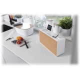 Pure - Evoke Home - Wood Edition - Cotone Bianco Griglia in Ciliegio - Sistema Musicale All-in-One - Radio Digitale Alta Qualità