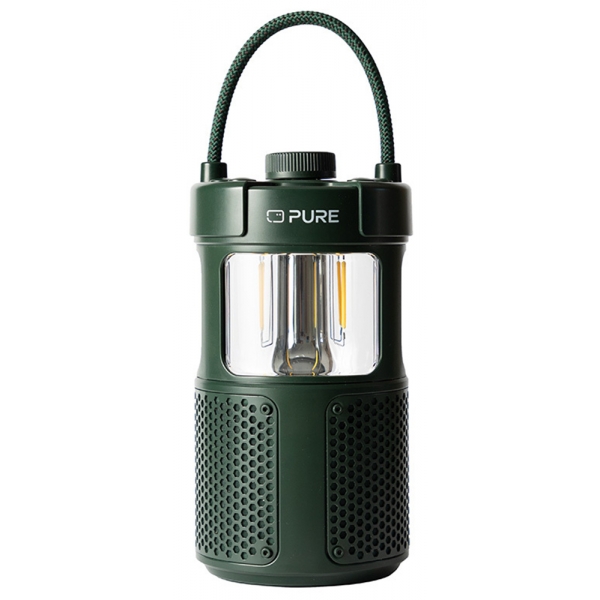 Pure - Woodland Glow - Waterproof Outdoor Speaker with Led Lamp - High Quality Digital Radio