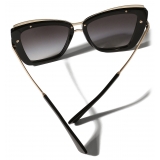 Dolce & Gabbana - Metal Print Sunglasses - Black Gold - Dolce & Gabbana Eyewear