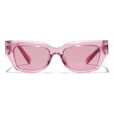 Dolce & Gabbana - DG Sharped Sunglasses - Transparent Pink - Dolce & Gabbana Eyewear