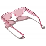 Dolce & Gabbana - Occhiale da Sole DG Sharped - Rosa Trasparente - Dolce & Gabbana Eyewear