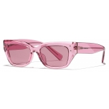 Dolce & Gabbana - DG Sharped Sunglasses - Transparent Pink - Dolce & Gabbana Eyewear