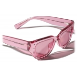 Dolce & Gabbana - DG Sharped Sunglasses - Transparent Pink - Dolce & Gabbana Eyewear