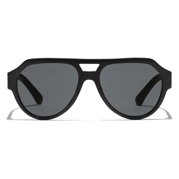 Dolce & Gabbana - Mirror Logo Sunglasses - Black - Dolce & Gabbana Eyewear