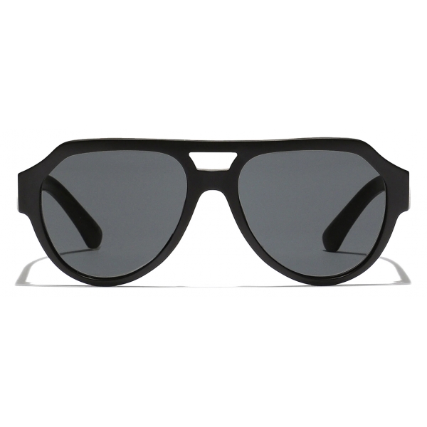 Dolce & Gabbana - Occhiale da Sole Mirror Logo - Nero - Dolce & Gabbana Eyewear