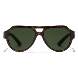 Dolce & Gabbana - Mirror Logo Sunglasses - Havana - Dolce & Gabbana Eyewear