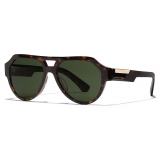 Dolce & Gabbana - Mirror Logo Sunglasses - Havana - Dolce & Gabbana Eyewear