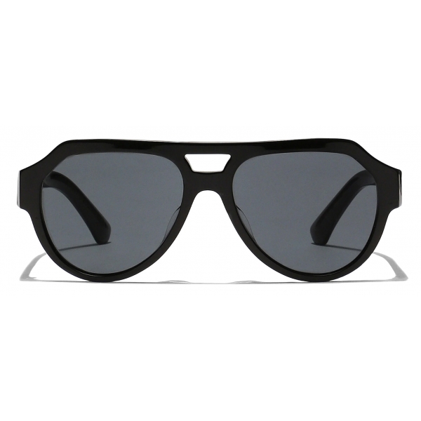 Dolce & Gabbana - Occhiale da Sole Mirror Logo - Nero - Dolce & Gabbana Eyewear