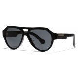 Dolce & Gabbana - Occhiale da Sole Mirror Logo - Nero - Dolce & Gabbana Eyewear