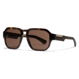 Dolce & Gabbana - Mirror Logo Sunglasses - Havana - Dolce & Gabbana Eyewear