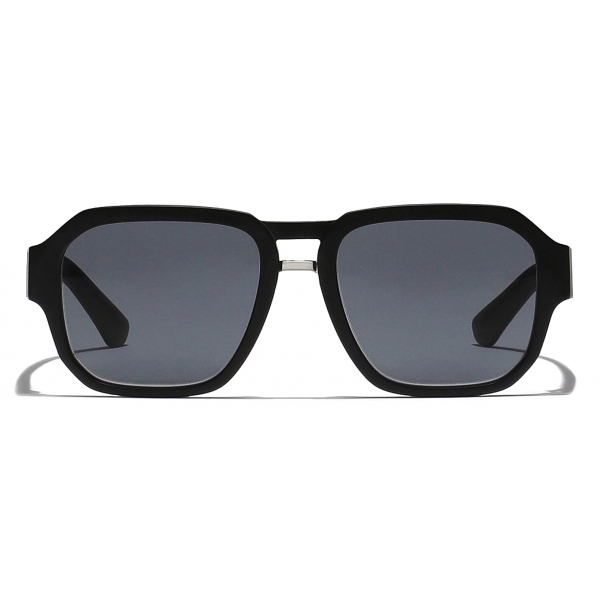 Dolce & Gabbana - Mirror Logo Sunglasses - Matte Black - Dolce & Gabbana Eyewear