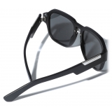 Dolce & Gabbana - Mirror Logo Sunglasses - Matte Black - Dolce & Gabbana Eyewear