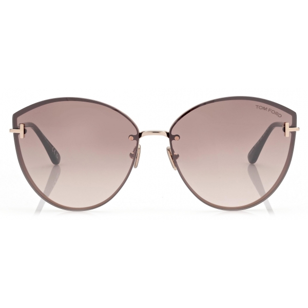 Tom Ford - Evangeline Sunglasses - Oversized Sunglasses - Rose Gold Brown - Sunglasses - Tom Ford Eyewear