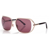 Tom Ford - Occhiali da Sole Goldie - Occhiali da Sole Squadrati - Oro Rosa - Occhiali da Sole - Tom Ford Eyewear