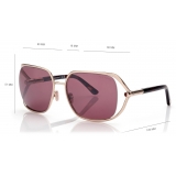 Tom Ford - Occhiali da Sole Goldie - Occhiali da Sole Squadrati - Oro Rosa - Occhiali da Sole - Tom Ford Eyewear