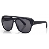 Tom Ford - Occhiali da Sole Jayden - Occhiali da Sole Avvolgenti - Nero Opaco - Occhiali da Sole - Tom Ford Eyewear