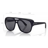 Tom Ford - Occhiali da Sole Jayden - Occhiali da Sole Avvolgenti - Nero Opaco - Occhiali da Sole - Tom Ford Eyewear