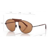 Tom Ford - Ken Sunglasses - Pilot Sunglasses - Brown - Sunglasses - Tom Ford Eyewear