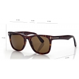 Tom Ford - Occhiali da Sole Kevyn - Occhiali da Sole Squadrati - Havana - Occhiali da Sole - Tom Ford Eyewear