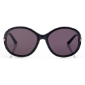 Tom Ford - Melody Sunglasses - Round Sunglasses - Black - Sunglasses - Tom Ford Eyewear