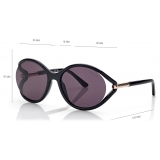 Tom Ford - Melody Sunglasses - Round Sunglasses - Black - Sunglasses - Tom Ford Eyewear