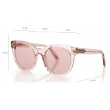 Tom Ford - Moira Sunglasses - Oversized Sunglasses - Shiny Pink Bordeaux - Sunglasses - Tom Ford Eyewear