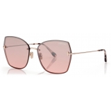 Tom Ford - Occhiali da Sole Nickie - Occhiali da Sole a Farfalla - Oro Rosa - Occhiali da Sole - Tom Ford Eyewear