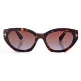 Tom Ford - Occhiali da Sole Penny - Occhiali da Sole Cat Eye - Havana Scuro - Occhiali da Sole - Tom Ford Eyewear