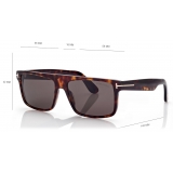 Tom Ford - Occhiali da Sole Philippe - Occhiali da Sole Rettangolare - Havana Scuro - Occhiali da Sole - Tom Ford Eyewear