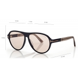 Tom Ford - Occhiali da Sole Quincy - Occhiali da Sole Pilota - Nero Marrone - Occhiali da Sole - Tom Ford Eyewear