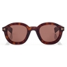 Tom Ford - Occhiali da Sole Raffa - Occhiali da Sole Rotondi - Havana Scuro - Occhiali da Sole - Tom Ford Eyewear