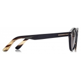 Tom Ford - Round Horn Sunglasses - Green Horn - Sunglasses - Tom Ford Eyewear