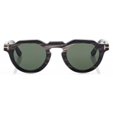 Tom Ford - Round Horn Sunglasses - Black Horn - Sunglasses - Tom Ford Eyewear