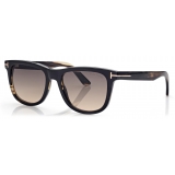 Tom Ford - Occhiali da Sole Corno Squadrati Morbido - Corno Fumo Sfumato - Occhiali da Sole - Tom Ford Eyewear