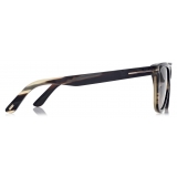 Tom Ford - Occhiali da Sole Corno Squadrati Morbido - Corno Fumo Sfumato - Occhiali da Sole - Tom Ford Eyewear