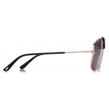 Tom Ford - Occhiali da Sole Tex - Occhiali da Sole Navigatore - Oro Rosa Fumo - Occhiali da Sole - Tom Ford Eyewear