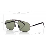 Tom Ford - Occhiali da Sole Navigator e Titanio Corno - Flash - Occhiali da Sole - Tom Ford Eyewear