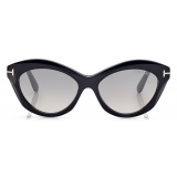 Tom Ford - Toni Sunglasses - Oval Sunglasses - Black Smoke - Sunglasses - Tom Ford Eyewear