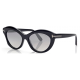 Tom Ford - Toni Sunglasses - Oval Sunglasses - Black Smoke - Sunglasses - Tom Ford Eyewear